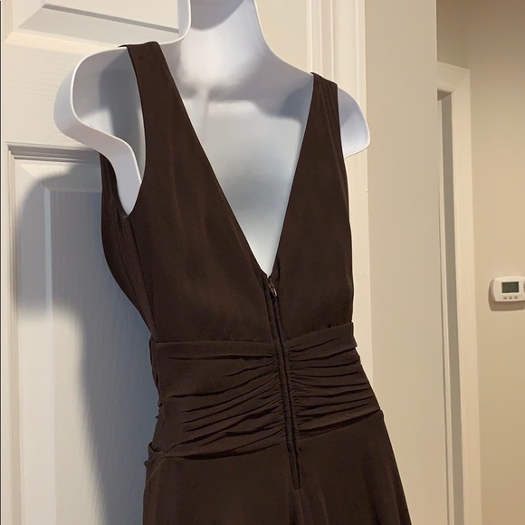Newman Marcus Tadashi Brown Silk Dress - Picture 4 of 6
